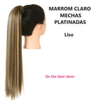 Magical Hair Extensor Rabo de Cavalo Liso 55 e 80cm SEM PIRANHA