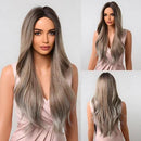 Peruca Feminina Lace Longa Ondulada Loira