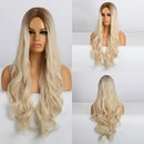 Peruca Feminina Lace Longa Ondulada Loira