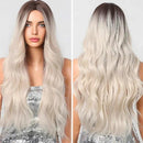 Peruca Feminina Lace Longa Ondulada Loira