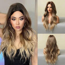 Peruca Lace Longa Ondulada Natural Castanho