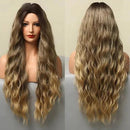 Peruca Feminina Lace Longa Ondulada Loira