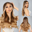 Peruca Lace Longa Ondulada Natural Castanho