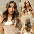 Peruca Lace Longa Ondulada Natural Castanho