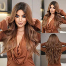 Peruca Lace Longa Ondulada Natural Castanho