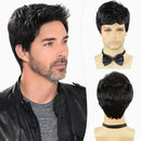 Peruca Masculina Lace Cabelo Natural Curto e Liso