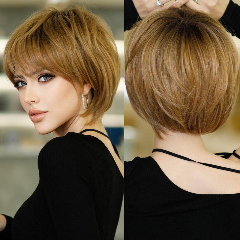 Peruca Feminina Curta Lisa Front Lace Premium Efeito Natural