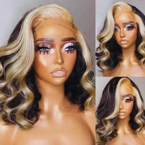 Peruca Lace Front Ondulada Cabelo Natural Curto