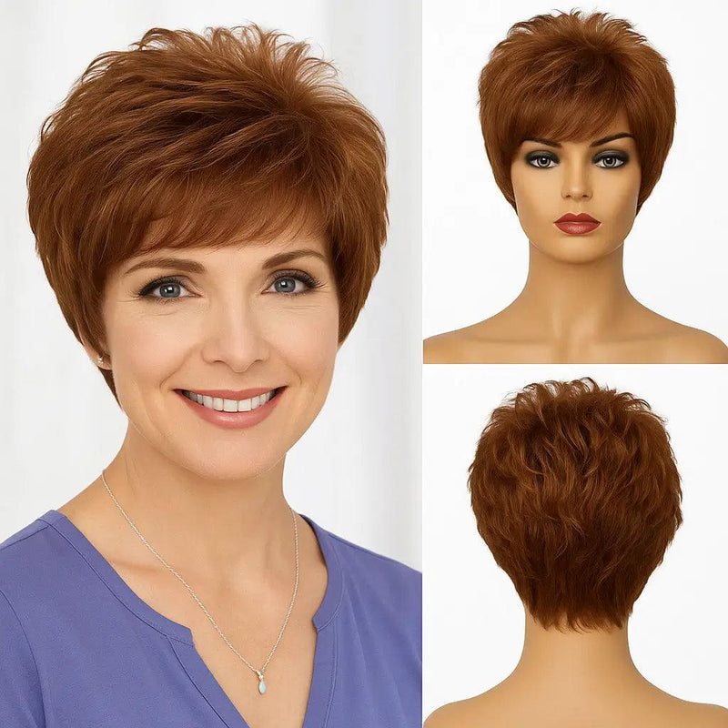 Peruca Feminina Curta Ondulada Lace Premium Cabelo Natural