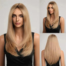 Peruca Lace Longa em Camadas com Franja Natural