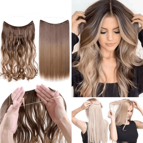 Extensão de Cabelo Natural com Fio Invisível