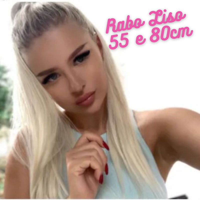 Magical Hair Extensor Rabo de Cavalo Liso 55 e 80cm SEM PIRANHA