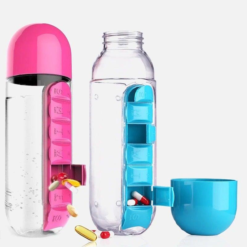 Garrafa de Água Porta Comprimidos 600 ml