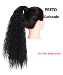 Magical Hair Extensor Rabo Modelo Cacheado 58cm SEM PIRANHA