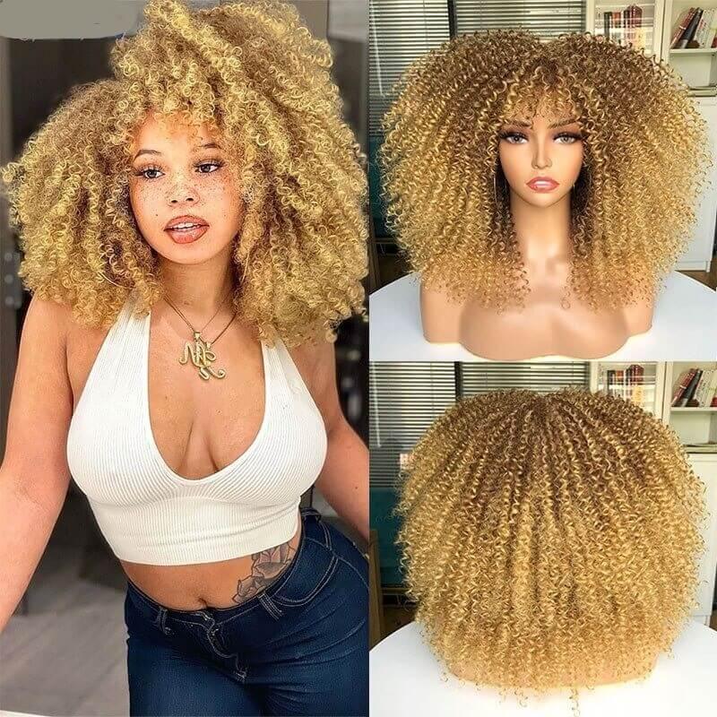 Peruca Black Power Cacheada Médio Feminina Natural