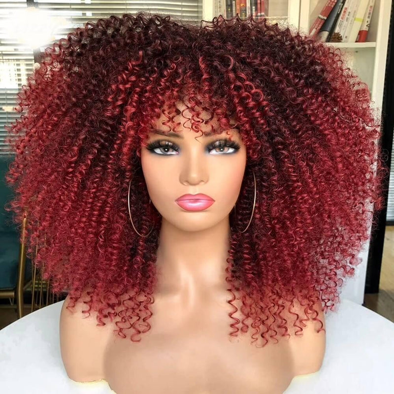 Peruca Black Power Cacheada Médio Feminina Natural