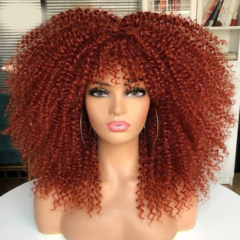 Peruca Black Power Cacheada Médio Feminina Natural