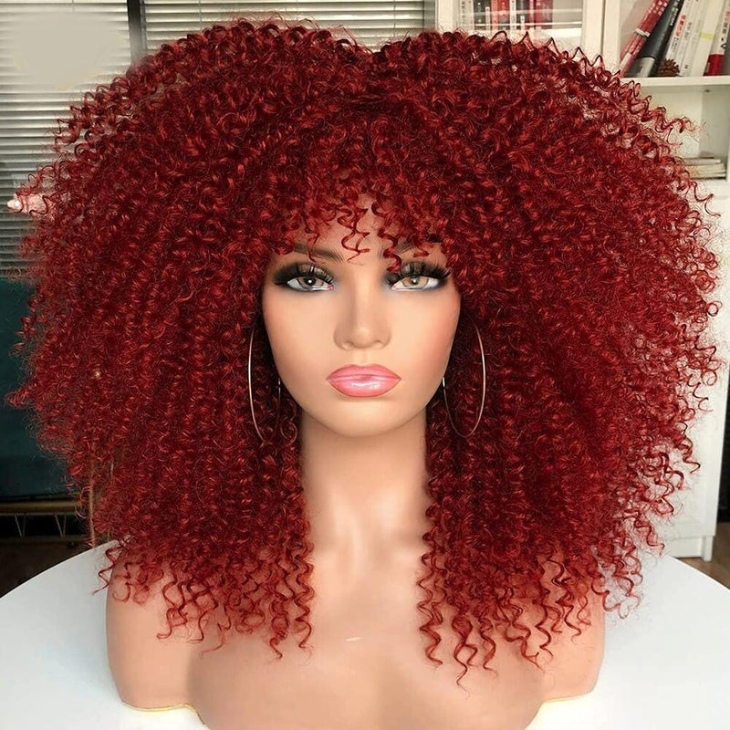 Peruca Black Power Cacheada Médio Feminina Natural
