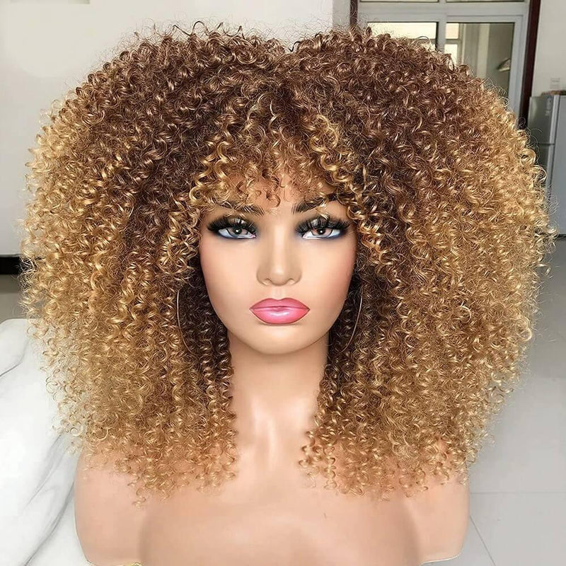 Peruca Black Power Cacheada Médio Feminina Natural