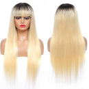 Lace Front 100% Cabelo Humano Longo Liso Franja