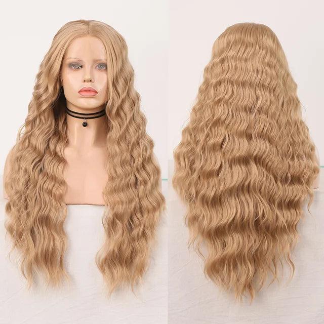 Peruca Lace Ondulada Longa Repartição Livre Natural