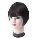 Lace Topo da Cabelo 100% Humano Liso com Franja Curto