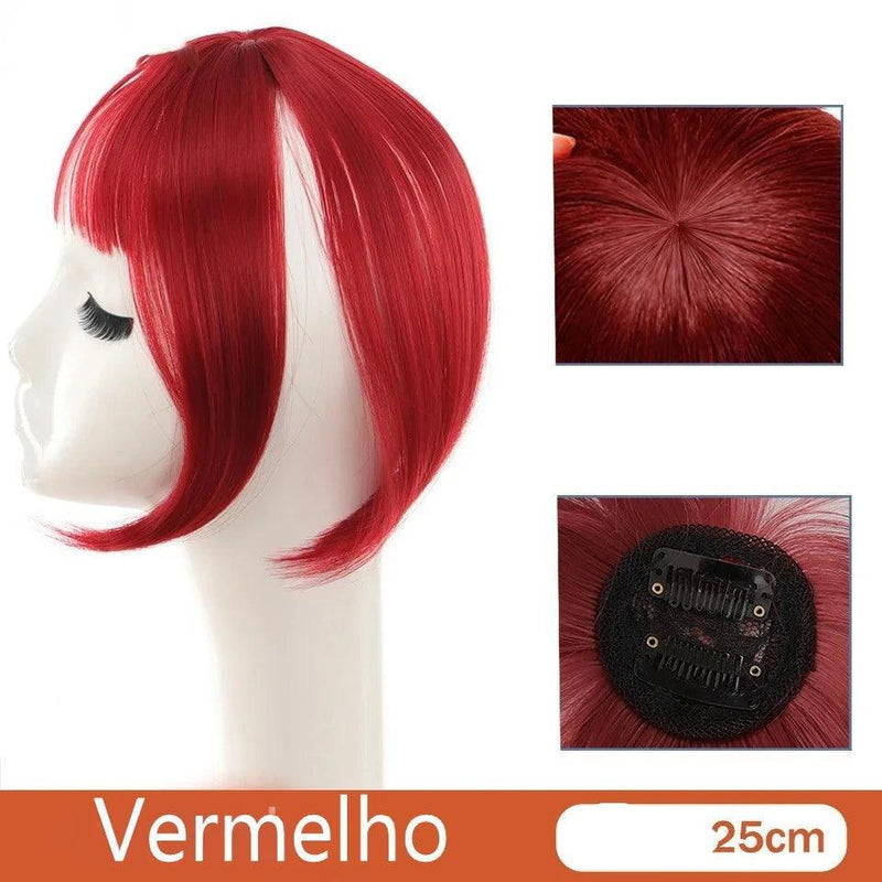 Lace Topo de Cabelo Invisível Liso com Franja
