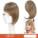 Topo de Cabelo Invisível Liso com Franja 25cm