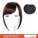 Topo de Cabelo Invisível Liso com Franja 25cm