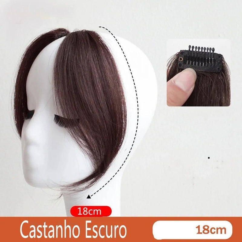 Lace Topo de Cabelo Invisível Liso com Franja