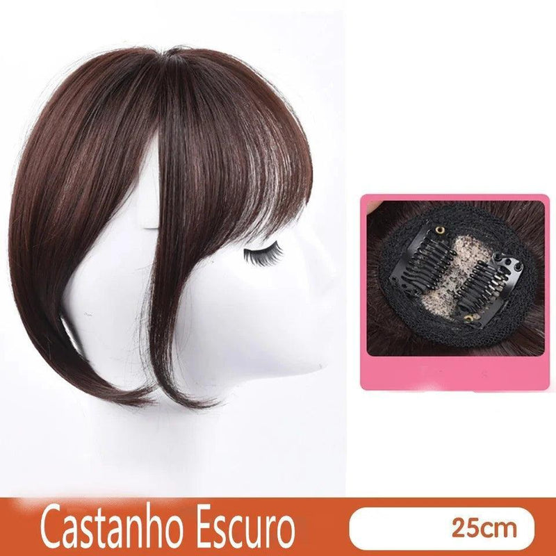 Lace Topo de Cabelo Invisível Liso com Franja