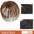 Topo de Cabelo Invisível Liso com Franja 25cm
