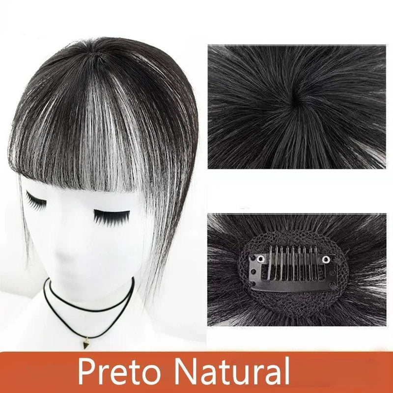 Lace Topo de Cabelo Invisível Liso com Franja