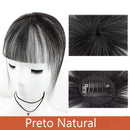 Topo de Cabelo Invisível Liso com Franja 25cm