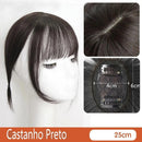 Lace Topo de Cabelo Invisível Liso com Franja