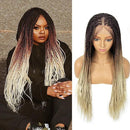 Peruca Lace Front Trançada Longa Natural e Leve