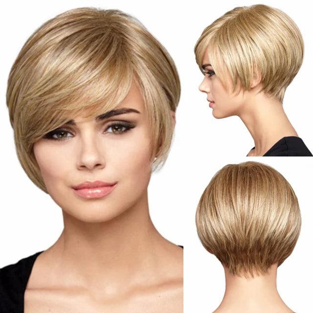 Peruca Feminina Curta Lisa Front Lace Premium Efeito Natural