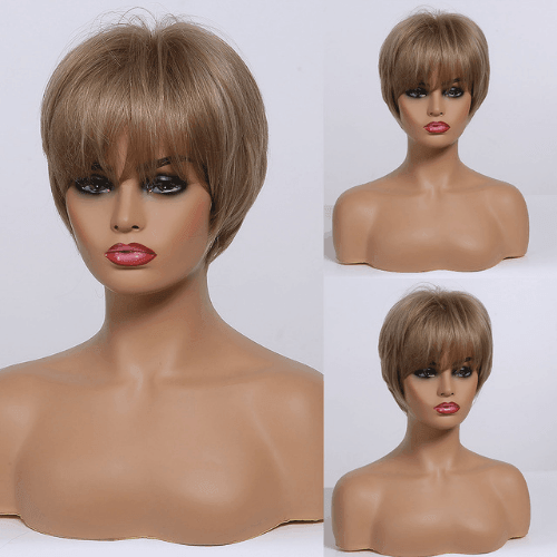 Peruca Feminina Curta Lisa Front Lace Premium Efeito Natural