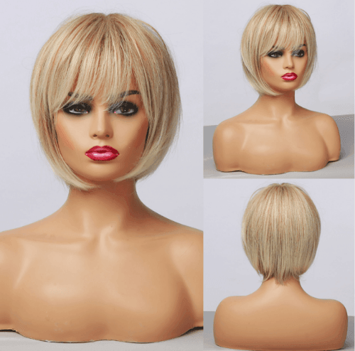 Peruca Feminina Curta Lisa Front Lace Premium Efeito Natural