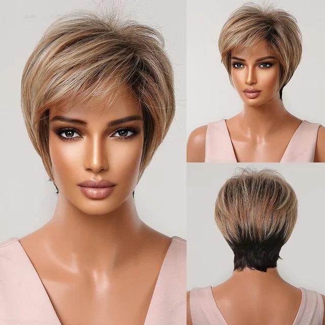 Peruca Feminina Curta Lisa Front Lace Premium Efeito Natural