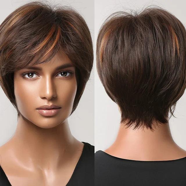 Peruca Feminina Curta Lisa Front Lace Premium Efeito Natural