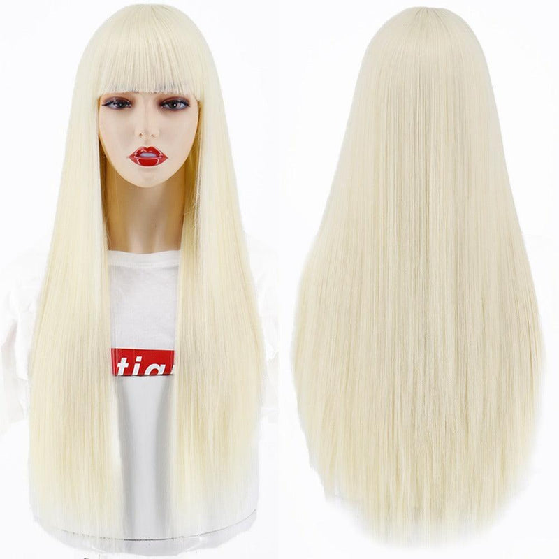 Peruca Lace Longa Liso Natural Premium com Franja