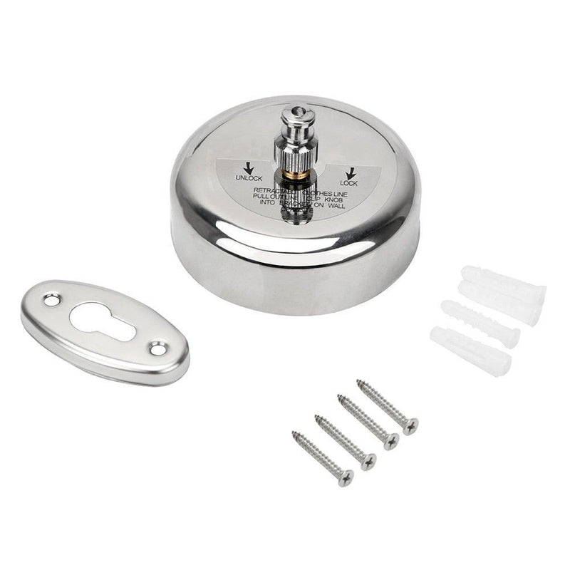 Varal de Roupa Retrátil de Parede em Inox